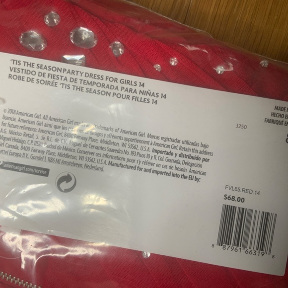 American Girl Red Party Dress - Picture 3 of 13